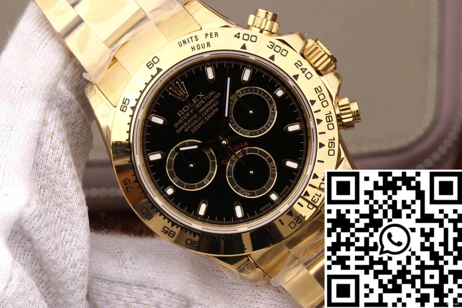 Yellow Rolex Cosmograph M116508-0004 Daytona Factory Black Gold Dial JH 0212